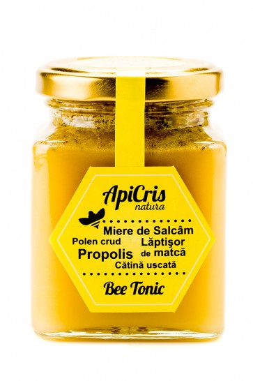 Energizat apicol - Bee Tonic 250g(miere de salcam cu polen,propolis,laptisor de matca, catina)